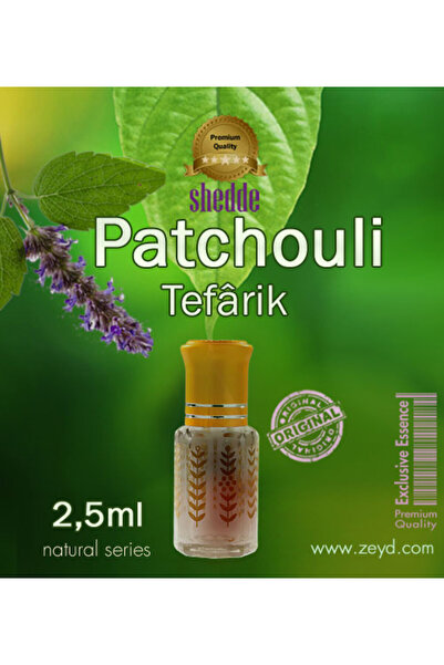 shedde Paçuli Yağı Kokusu Doğal Alkolsüz Esans Patchouli Tefarik 2,5 ml