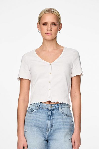 PIECES BLUSE - OFFENER AUSSCHNITT FEM KNIT CO95/EA5