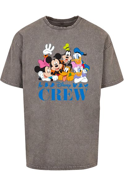 ABSOLUTE CULT Herren Mickey Mouse - Disney Friends Acid Washed Oversized Tee