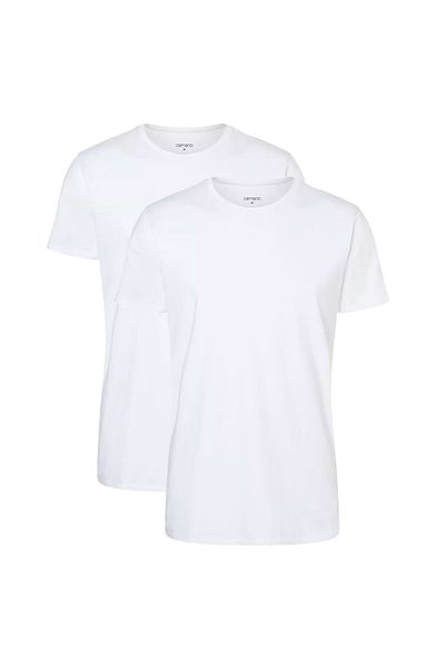 camano Herren T-Shirt, 2er Pack – Comfort BCI Cotton, Rundhals-Ausschnitt, Baumwolle
