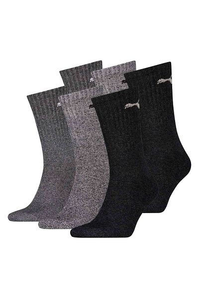 Puma Unisex Sportsocken, 6 Paar - Tennissocken, Crew Sport Socken, einfarbig