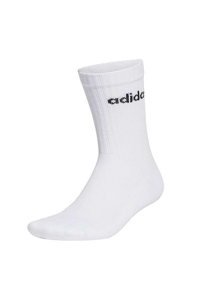 adidas Unisex Socken, 6er Pack - Linear Crew Cushioned, Logo, gepolstert, einfarbig