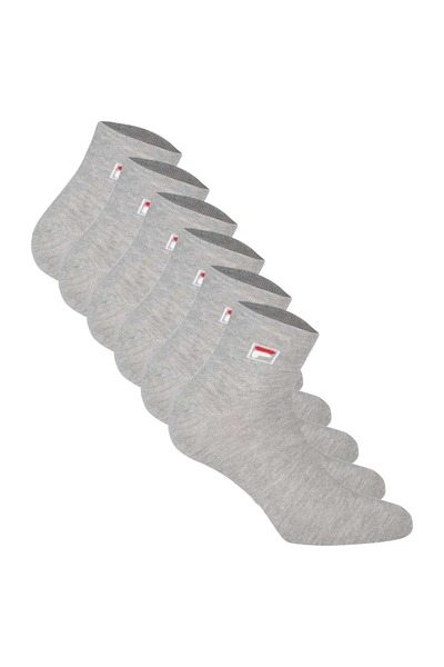 FILA Quarter Socken Unisex, 6 Paar - Kurzsocken, Sport, Logo-Bund, uni, 35-46