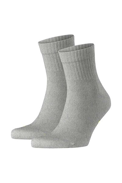 FALKE Unisex Socken 2er Pack - Kurzsocken, Baumwollmischung, Run Rib, Bündchen, einfarbig