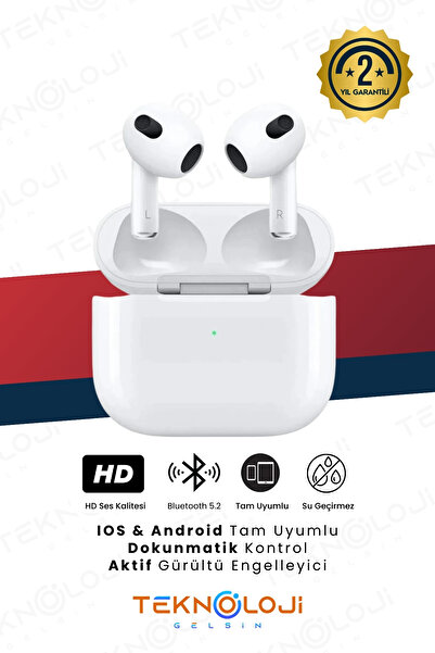 Teknoloji Gelsin 3.nesil Beyaz Ios Android Uyumlu Kablosuz Bluetooth Kulaklık