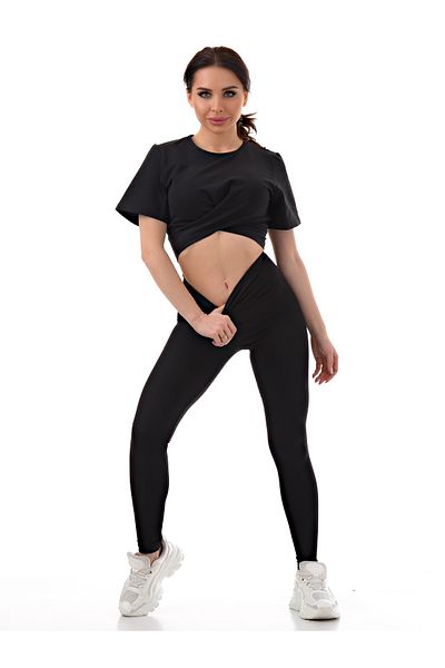 BiRiBU Crop Tom Lycra T-shirt for Sports - Fitness Yoga Pilates 2 Rope Full Jersey T-shirt