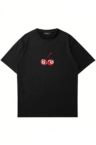 Mad&Calf Ženska oversize majica sa printom "8 Cherries Ball"
