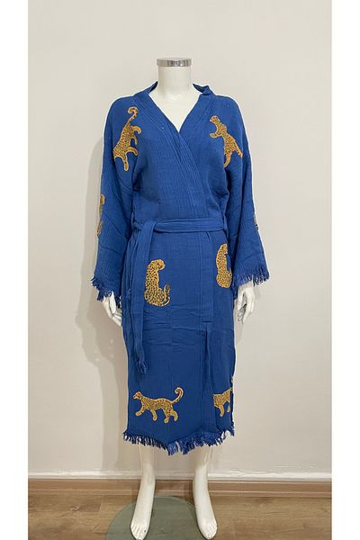 ŞIK STİL Natural Cotton Kimono Caftan Bathrobe -920