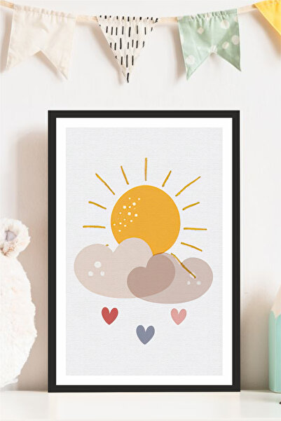 Cadran Çocuk Odası Tasarımlı Çerçeve Görünümlü Mdf Tablo