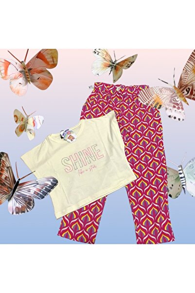 DKY Girl's Crop Pantalon Comfortable Set