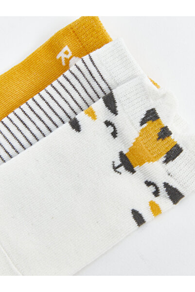 LC Waikiki Комплект от 3 щамповани буйки чорапи за бебе момче