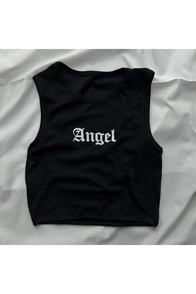 Gofeel Harajuku Angel Detail Legic Crop Tank