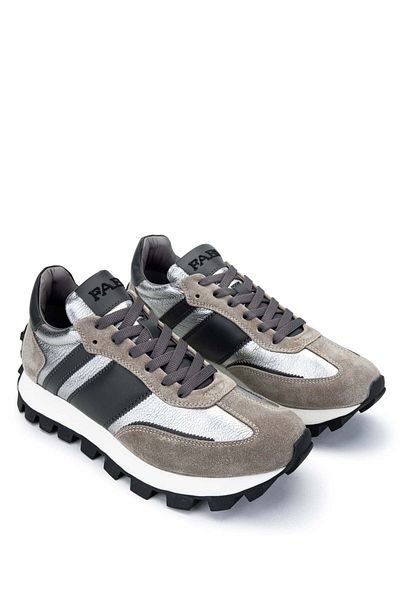 FABI Genuine Leather Gray Men's Sneakers - Sports Shoes
