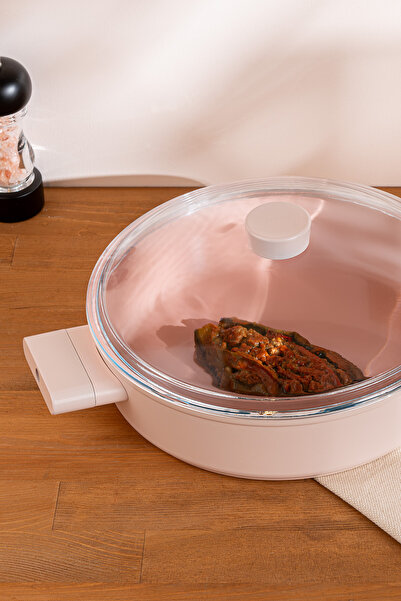 Emsan Swiss Crystal Karnıyarık Tenceresi Pembe 30 cm