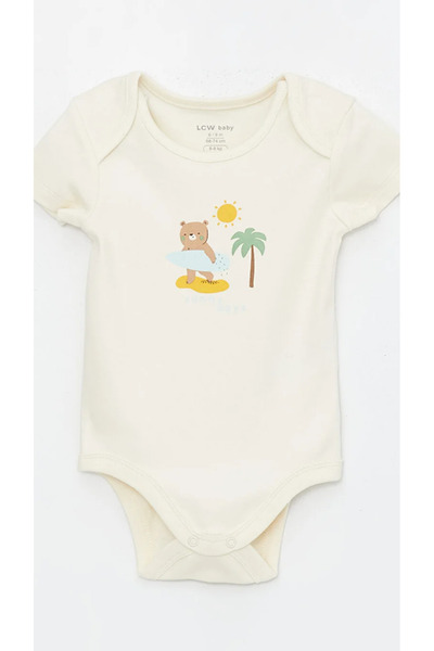 LC Waikiki LCW baby Bisiklet Yaka Erkek Bebek Hastane Çıkış Seti (0-12 Ay Patikli, 12 Ay+ Patiksiz)