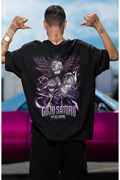 Fuddy Moda Μπλουζάκι Anime Unisex Oversize - Gojo Satoru Ryoiki Tenkai Πίσω Εκτύπωση