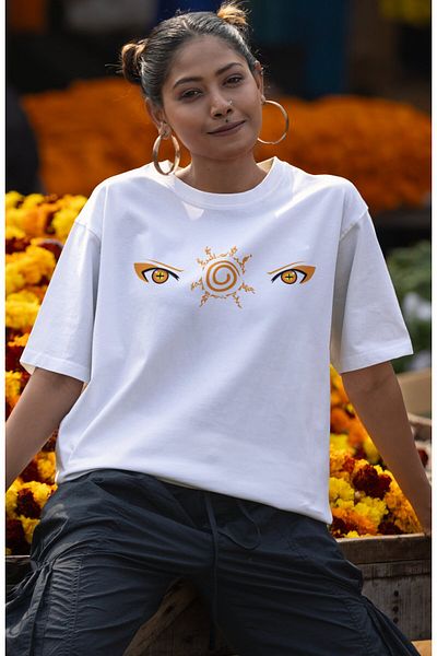 Fuddy Moda Unisex Oversize Naruto Sage Mode T-shirt - Back Printed Anime T-Shirt