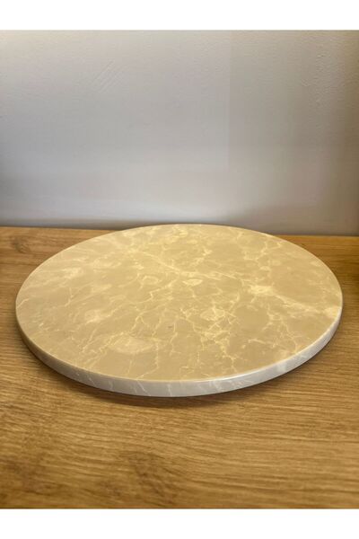 helya marble BEJ MERMER SUNUMLUK & TEPSİ (BÜYÜK BOY)
