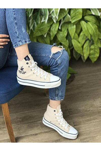 Beverly Hills Polo Club Günlük Bilek Boy Bağcıklı Keten Spor Ayakkabı