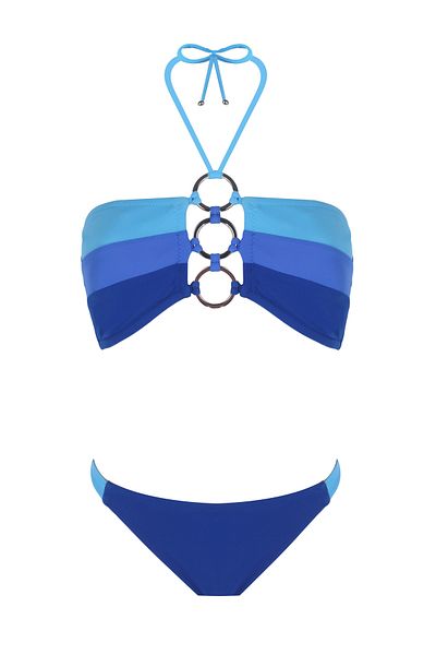 ZEKİ Strapless Bikini with Ring Accessories