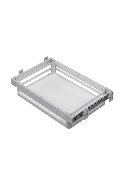 STARAX 90 Cm Gray Aluminum Telescopic Drawer - Side Connected Rail