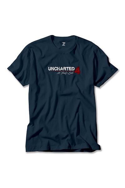 Z zepplin Μπλουζάκι Uncharted 4 με μοτίβο λογότυπου Navy Blue