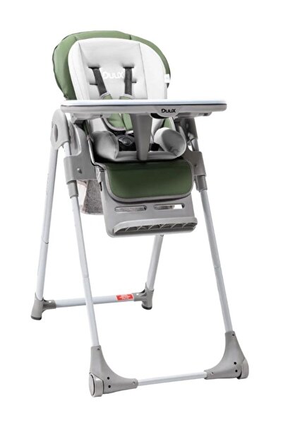 Duux Dinner Fonksiyonel Mama Sandalyesi Portatif Katlanır Yükseklik Ayarlı Tekerlekli Içi Pedli Yeşil