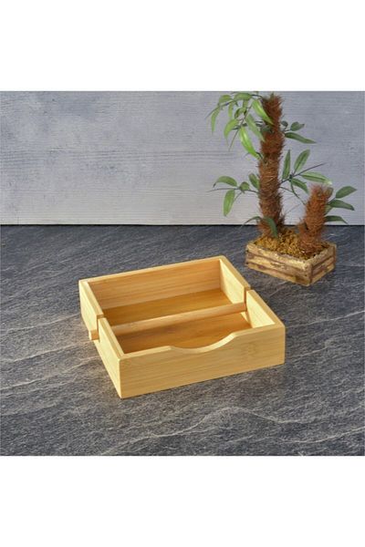Kumsal Mutfak Bamboo Napkin Holder Horizontal