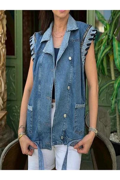 Özgürbutik Designed Denim Vest