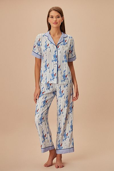SUWEN Set de pijamale masculine Emily