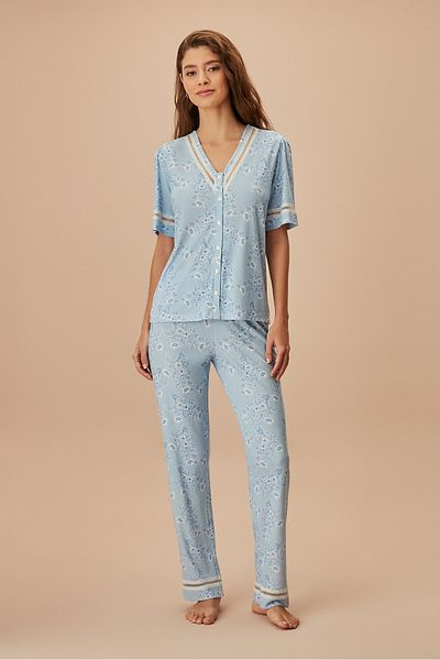 SUWEN Young Mother Masculine Pajama Set