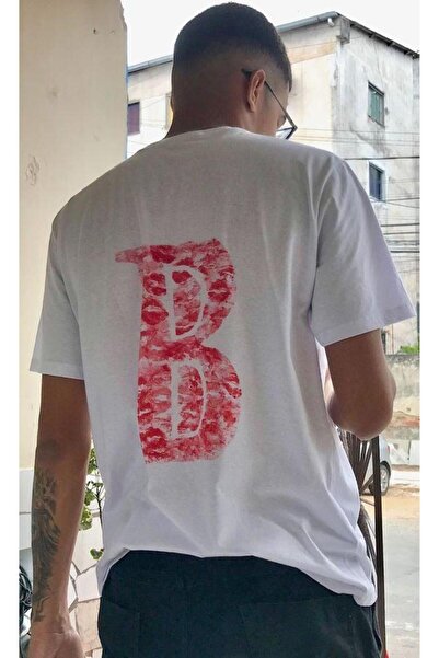 Toum dompuleri fashion Kiss Design Letter B Oversize μπλουζάκι