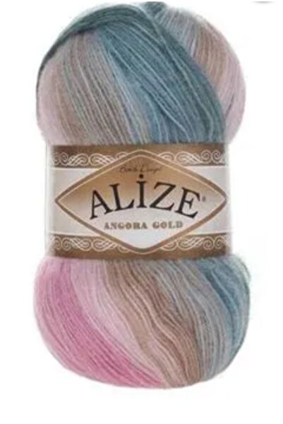 Alize 4 bucăți de fir de tricotat Angora gold batik nr. 2970