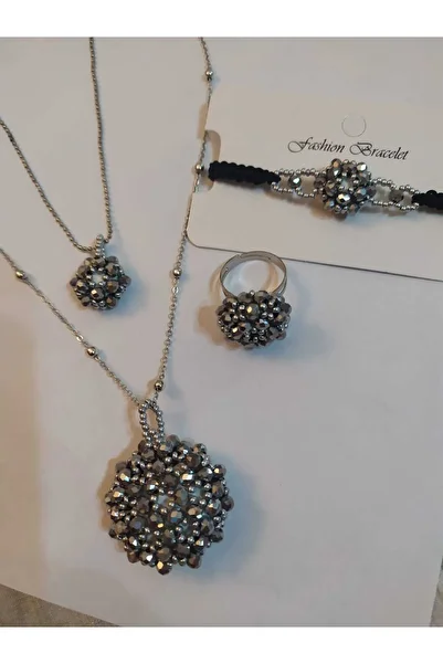 Sam Full Cevşen Set of 4 / Large Necklace-Small Necklace-Bracelet-Ring
