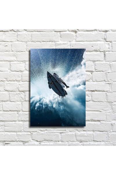 icase Surfing Sörf Wave Sea Tablou din lemn de dimensiuni mari