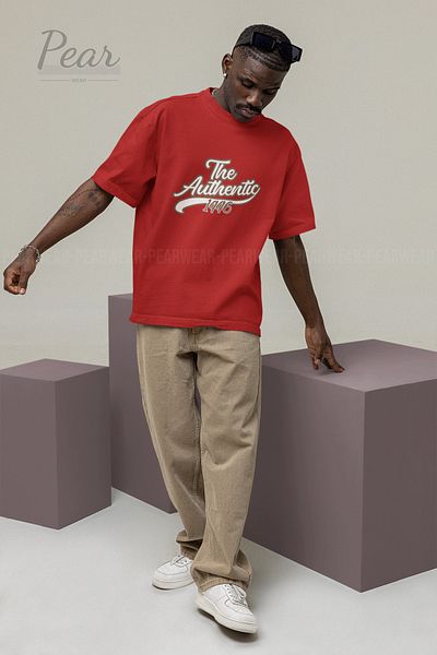 Pear Wear Αυθεντικό μπλουζάκι Unisex με στάμπα Oversize