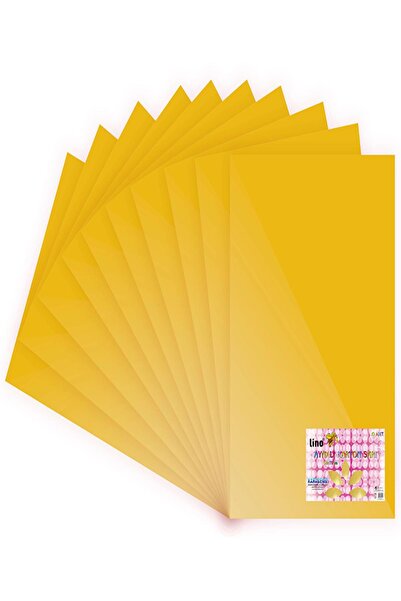 Ürün Evim Yellow Metallic Lino Mirrored Cardboard - 50*70 Cm, 10 Pieces, 2708...