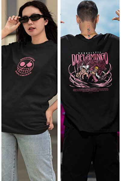 Fuddy Moda Μπλουζάκι Unisex One Piece Doflamingo Anime Printed Oversize