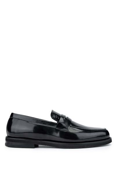 Tamer Tanca Men's Genuine Leather Black Opening Moccasin Shoes