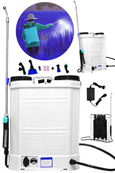 MOONSHOP Pro Alman Turbo 16 Lt Şarjlı Sırt Tipi İlaç Pompası Akülü Şarjlı İla...