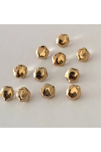 ODDA TASARIM ATÖLYESİ Gold Color Blouse Button