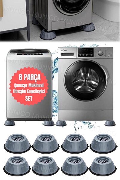 Munico 8 Adet Tüm Çamaşır Makinelerine Uyumlu Kurutma Makine Mobilya Ayaklığı...