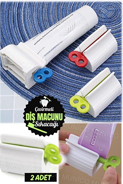 2 Adet Dişçiler İçin Promosyon Ürünü Diş Macunu Sıkacağı Çok fonksiyonlu  Diş Macunu Klipsi Tüplü
