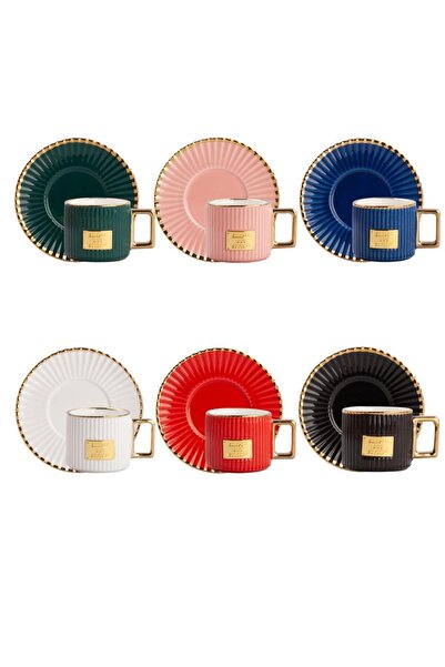 Kosova 6 RENK 6 KİŞİLİK TÜRK KAHVESİ FİNCANI