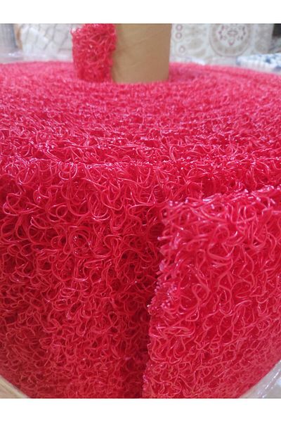 MoT Dekor RED Curly Doormat Non-Slip Base Fireproof Carpet Runner Door Front Stair Mat Special Size