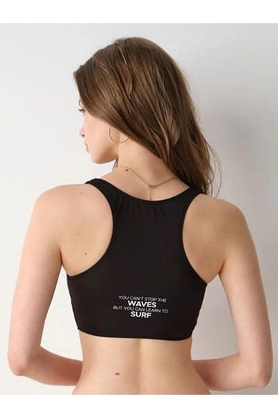Pierre Cardin Malibu Zipper Swimmer Crop Μονό Μπλουζάκι Μαύρο 239111