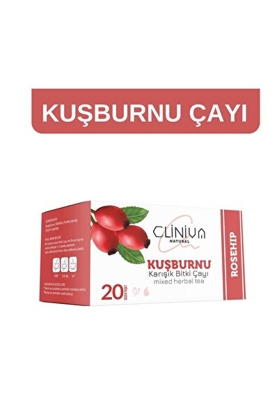 cliniva Kuşburnu Çayı – Doğal Bağışıklık ve C Vitamini Desteği 20’li Süzen Poşet