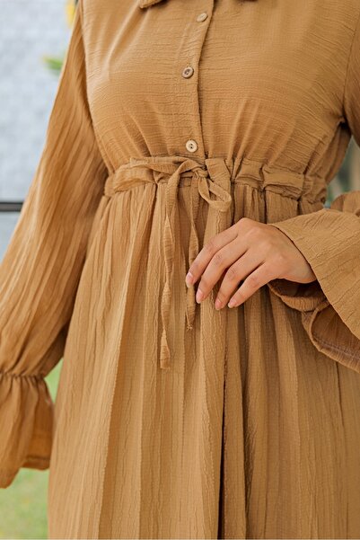 Bestenur Φόρεμα με γιακά πουκάμισο Elisa Mink 899