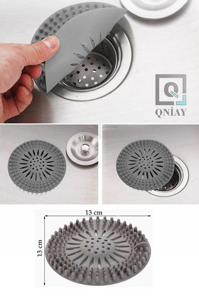 QNİAY Süzgeçli Silikon Lavabo Ve Küvet Tıkacı Yuvarlak Lavabo Tıkacı Süzgeç Banyo Tıpa Banyo Kapak