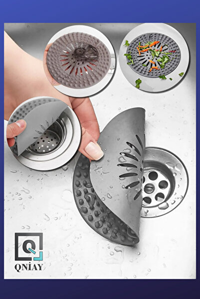 QNİAY Süzgeçli Silikon Lavabo Ve Küvet Tıkacı Yuvarlak Lavabo Tıkacı Süzgeç B...